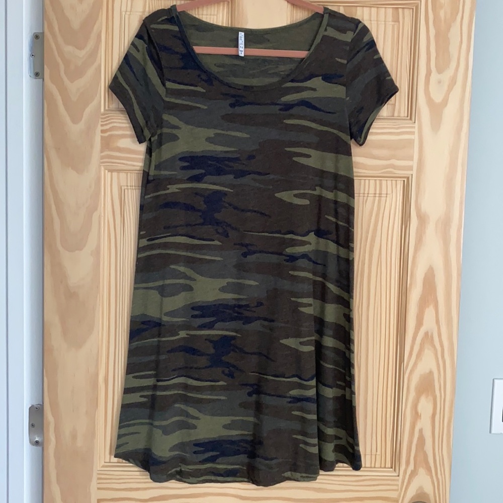 Z supply camo print a-line dress size small